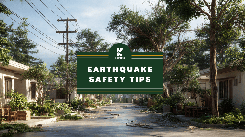 Image of a Filipino community after an earthquake. Slight damage on structures and surroundings.