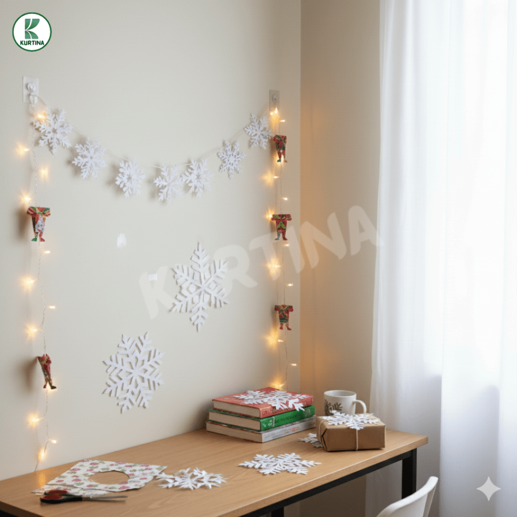 DIY affordable Christmas decorations for renters and landlords.